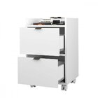 Mesa de Cabeceira 2 Gavetas Brv - Branco