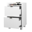 Mesa de Cabeceira 2 Gavetas Brv - Branco