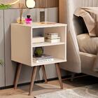 Mesa de Cabeceira 2 Gavetas Cagliari Perola