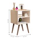 Mesa de Cabeceira 2 Gavetas Cagliari Perola