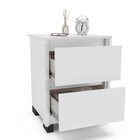Mesa De Cabeceira 2 Gavetas Coimbra Branco