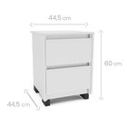 Mesa De Cabeceira 2 Gavetas Coimbra Branco