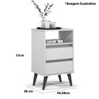 Mesa De Cabeceira 2 Gavetas Com Nicho Aroma Freijó
