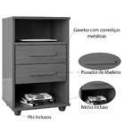 Mesa De Cabeceira 2 Gavetas Com Nichos Cidra Branco