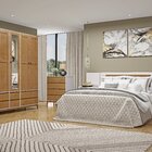 Mesa De Cabeceira 2 Gavetas Com Puxador Em Cava E 1 Nicho Pra