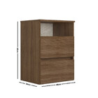 Mesa De Cabeceira 2 Gavetas Condessa Thb