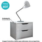 Mesa de Cabeceira 2 Gavetas Conect Com Rodízios - Branco