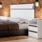 Mesa de Cabeceira 2 Gavetas E 1 Nicho Branco - Belmax