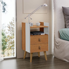 Mesa De Cabeceira 2 Gavetas E 1 Nicho - Horse Branco/nature