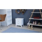 Mesa De Cabeceira 2 Gavetas Em Madeira Maciça Alba  Branco