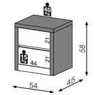 Mesa de Cabeceira 2 Gavetas Em Mdf Tw41 Dalla Costa