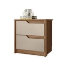 Mesa De Cabeceira 2 Gavetas Flex Doble Albatroz Móveis Branco