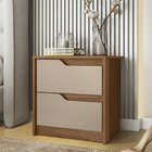 Mesa De Cabeceira 2 Gavetas Flex Doble Albatroz Móveis Branco