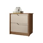 Mesa De Cabeceira 2 Gavetas Flex Doble Albatroz Móveis Branco