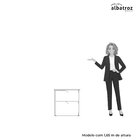 Mesa De Cabeceira 2 Gavetas Flex Doble Albatroz Móveis Branco