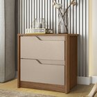 Mesa De Cabeceira 2 Gavetas Flex Doble Albatroz Móveis Branco