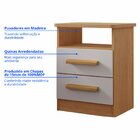 Mesa De Cabeceira 2 Gavetas Florença Cinamomo/off White