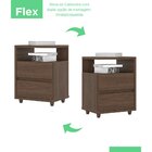 Mesa De Cabeceira 2 Gavetas Lacy  Castanho Hp