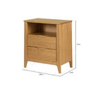 Mesa De Cabeceira 2 Gavetas Lice - Mel - Meu Móvel De Madeira