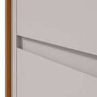 Mesa De Cabeceira 2 Gavetas Loop - Lopas Amendoa Clean-off Wh