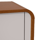 Mesa De Cabeceira 2 Gavetas Loop - Lopas Frassino-off White