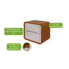 Mesa De Cabeceira 2 Gavetas Loop - Lopas Frassino-off White