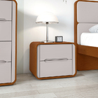 Mesa De Cabeceira 2 Gavetas Loop - Lopas Frassino-off White