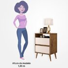 Mesa De Cabeceira 2 Gavetas Lotus  Jequitibá/off White