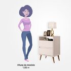 Mesa De Cabeceira 2 Gavetas Lotus  Off White