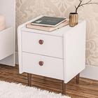 Mesa De Cabeceira 2 Gavetas Luisiana Branco - Politorno