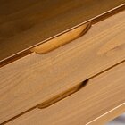 Mesa De Cabeceira 2 Gavetas Madeira Maciça Frank  Mel