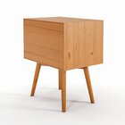 Mesa De Cabeceira 2 Gavetas Madeira Maciça Meg Champagne