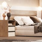 Mesa De Cabeceira 2 Gavetas Mdf Select Belmax Carvalho/off Wh