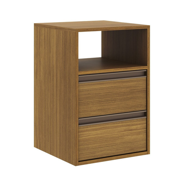 Mesa De Cabeceira 2 Gavetas Mdf Select Belmax Freijó