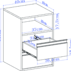 Mesa De Cabeceira 2 Gavetas Mdf Select Belmax Freijó