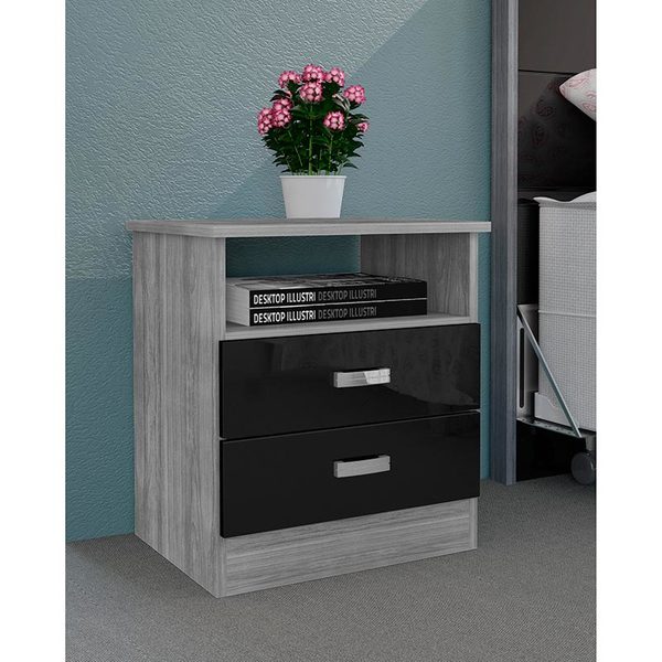 pix Criado Mudo Cinza Claro leroy merlin