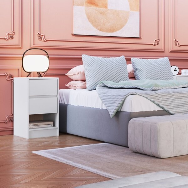 Mesa De Cabeceira 2 Gavetas Móveis Castro Carvalho