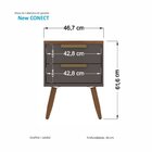Mesa De Cabeceira 2 Gavetas New Conect  Canela