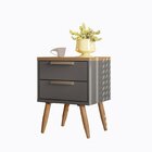 Mesa De Cabeceira 2 Gavetas New Conect  Canela