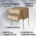 Mesa De Cabeceira 2 Gavetas Palhinha 28933 Linha Oslo Artesano