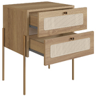 Mesa De Cabeceira 2 Gavetas Palhinha 28933 Linha Oslo Artesano