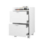 Mesa De Cabeceira 2 Gavetas Para Quarto 61 X 38 Cm Mdp Branco