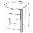 Mesa De Cabeceira 2 Gavetas Preto/vermelho Me4163 - Tecnomobi