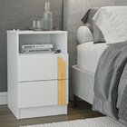 Mesa De Cabeceira 2 Gavetas Quartzo Yescasa Madeiramadeira Br