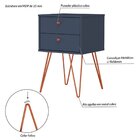 Mesa De Cabeceira 2 Gavetas Retrô Bled  Azul