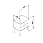 Mesa De Cabeceira 2 Gavetas Retrô Rt 3032  Branco