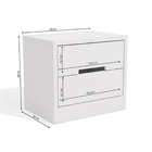 Mesa de Cabeceira 2 Gavetas S822 Kappesberg - Texturizado Bra