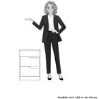 Mesa De Cabeceira 2 Gavetas Sem Pés Doble Branco / Nature