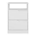 Mesa De Cabeceira 2 Gavetas Sem Pés Doble Branco / Nature