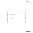 Mesa De Cabeceira 2 Gavetas Sem Pés Doble Nature/ Titanium